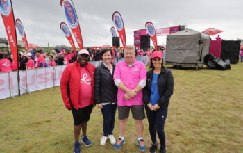 Mongezi Hermans, ISUZU Senior Vice President of Human Capital and Corporate Affairs, Kate Chester, Wings and Wishes Trustee, Alfie Jay, Algoa FM Managing Director and Natalie Lazaris, Head of Business.